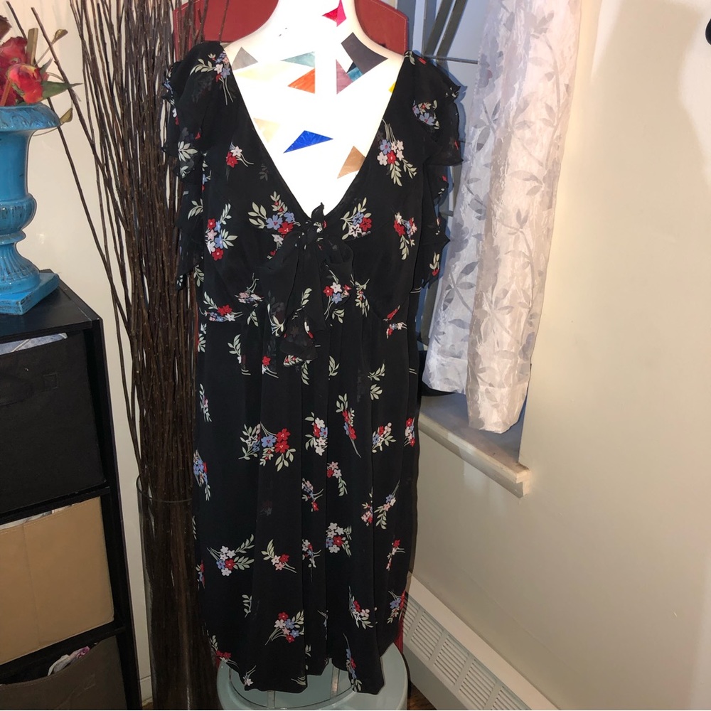 Torrid Flora Ruffle V-neck dress